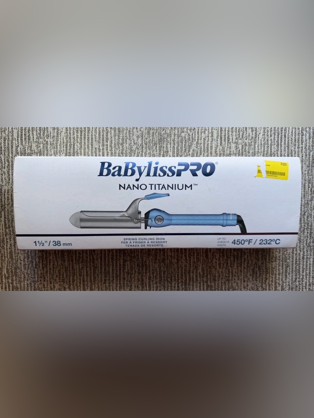 BaBylissPRO Nano Titanium 1.5" Spring Curling Iron - Light Blue